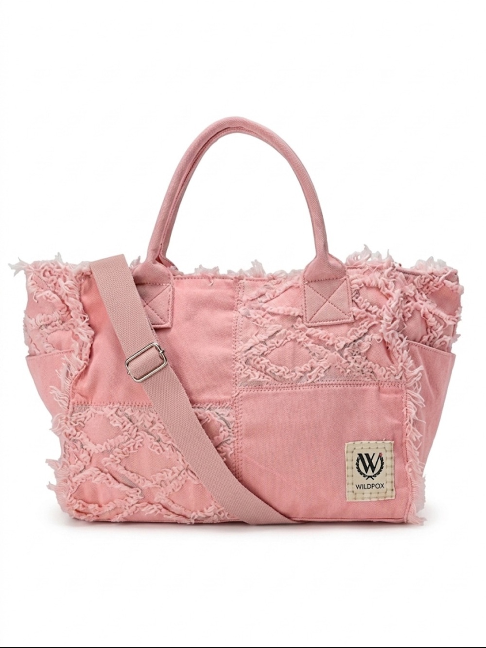 Wildfox Blush Pink Fringe Tote with Strap